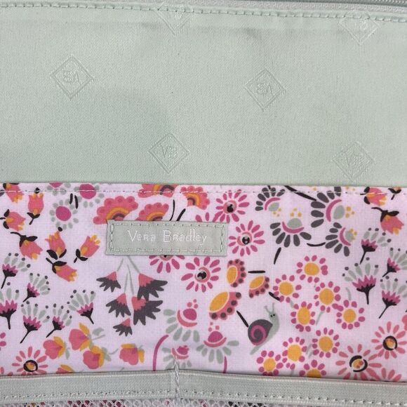 Vera Bradley Mint Pink Floral Zip Around Notepad Folio - Picture 6 of 6